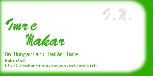 imre makar business card